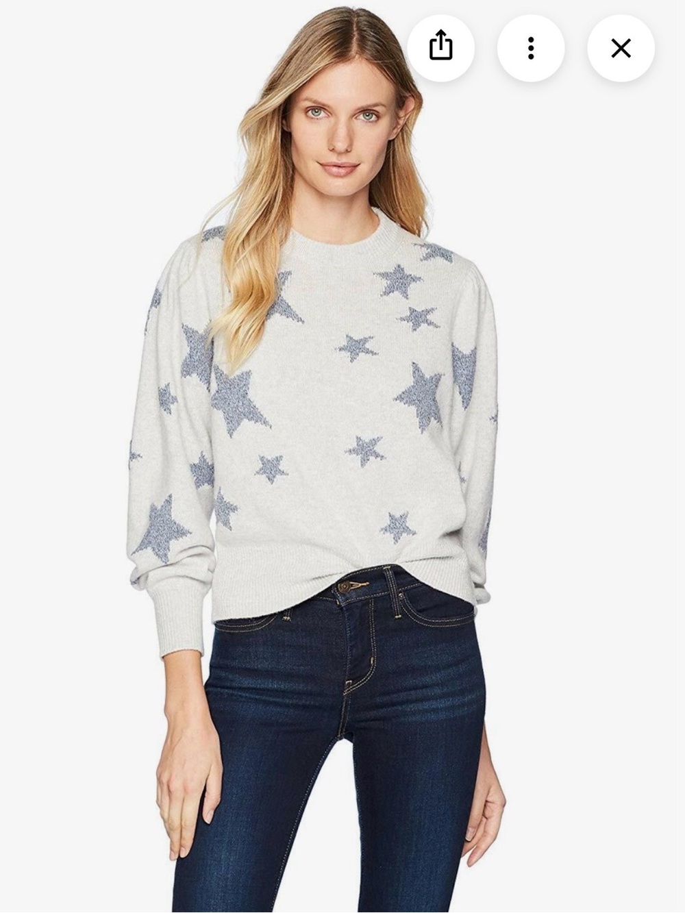 Rebecca Taylor Star Intarsia Pullover Sweater